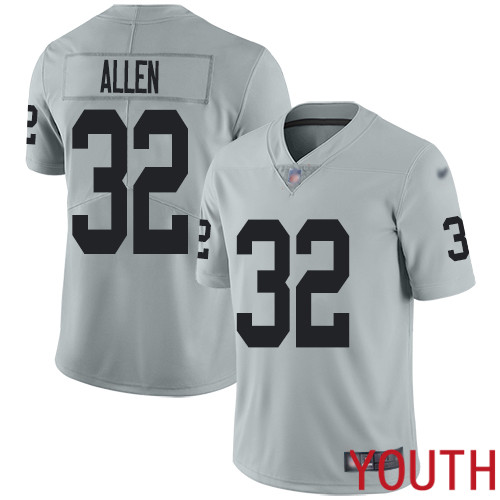 Oakland Raiders Limited Silver Youth Marcus Allen Jersey NFL Football #32 Inverted Legend Jersey->youth nfl jersey->Youth Jersey